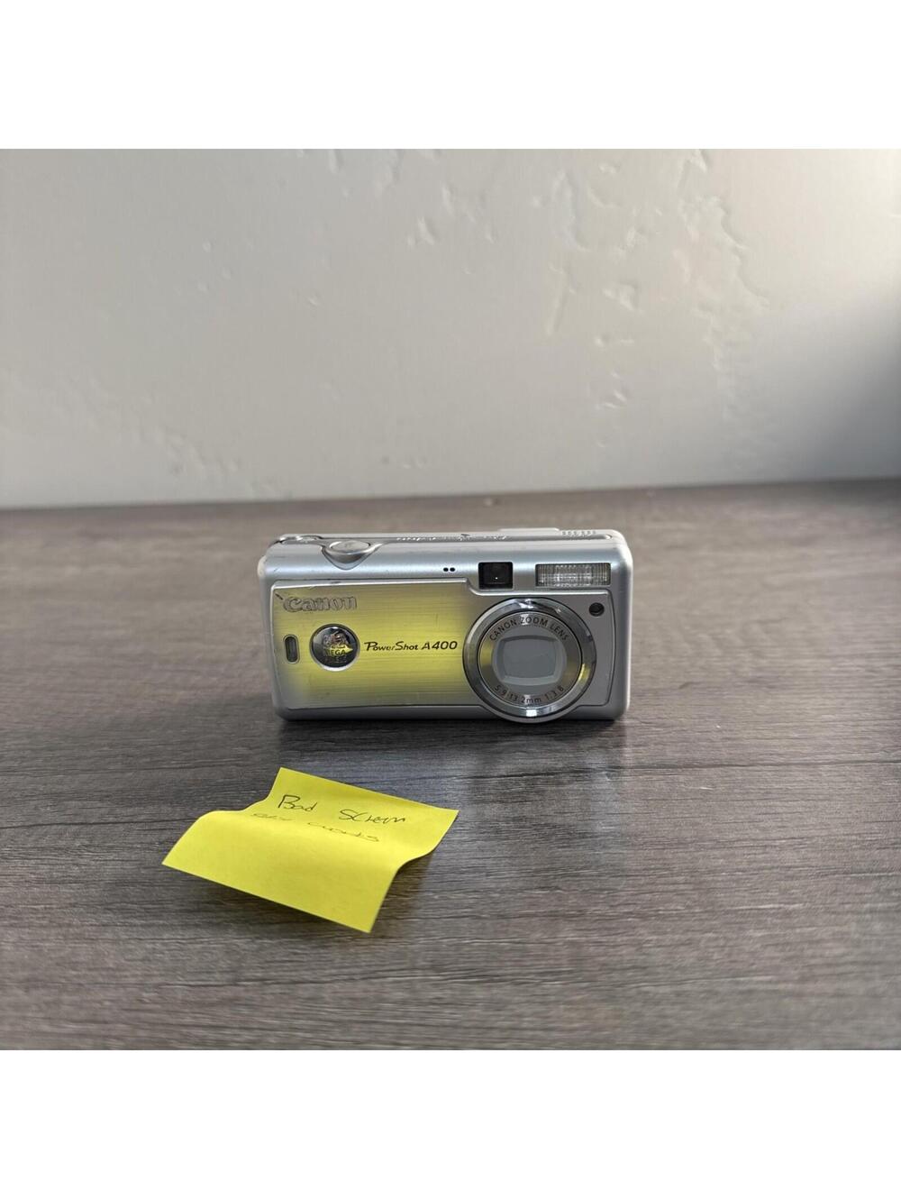 Canon PowerShot A400 3.2MP Digital Camera Silver WORKS BAD SCREEN